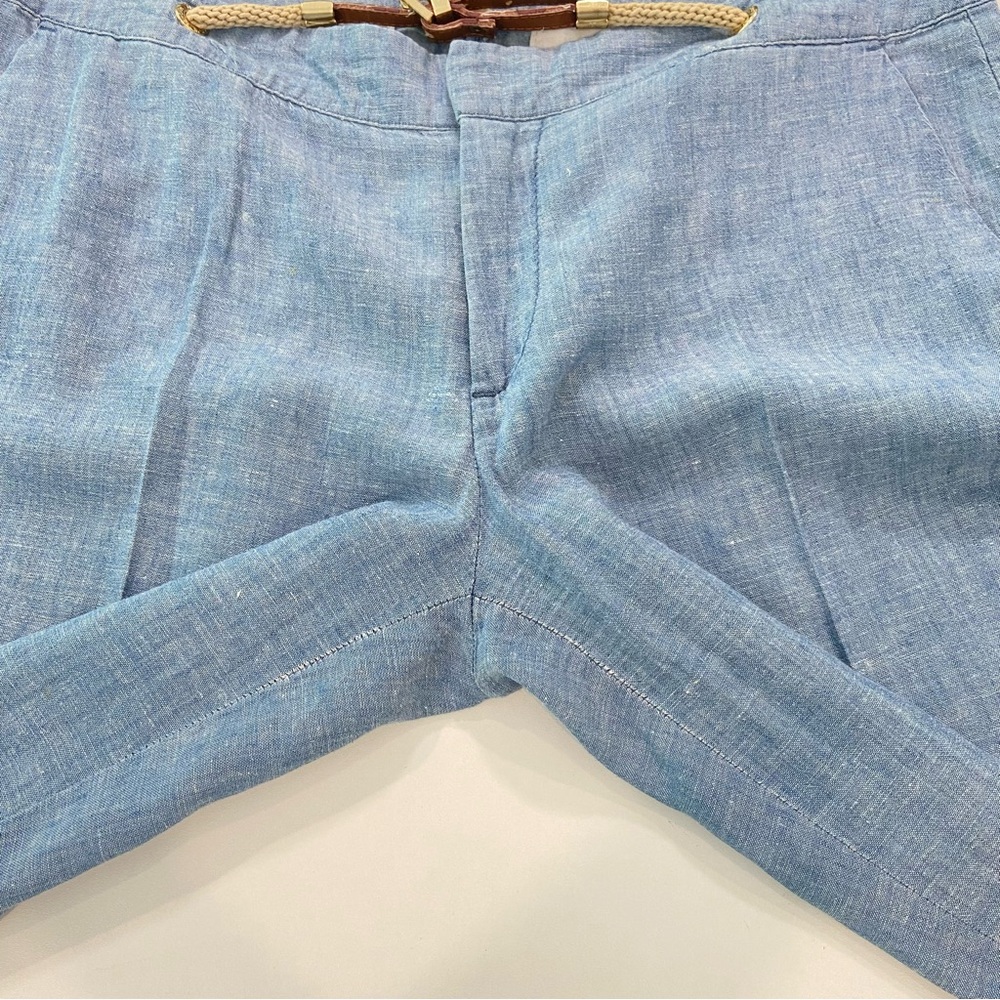 Michael Kors trousers pant wide leg light blue linen &cotton blend lightweight 8 - Picture 10 of 16